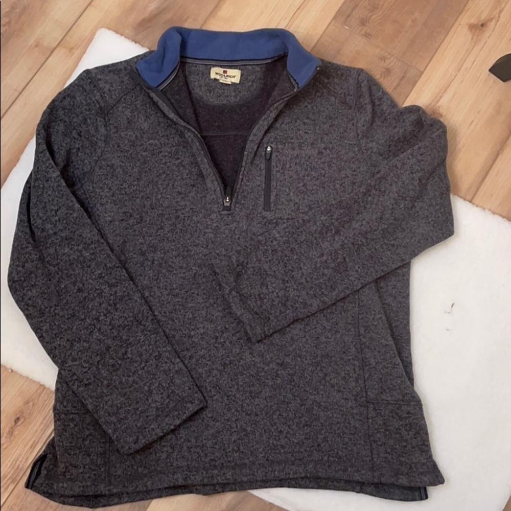 EUC Woolrich men’s 3/4 zip pull over sweater​​​​​​​​​​​​​​